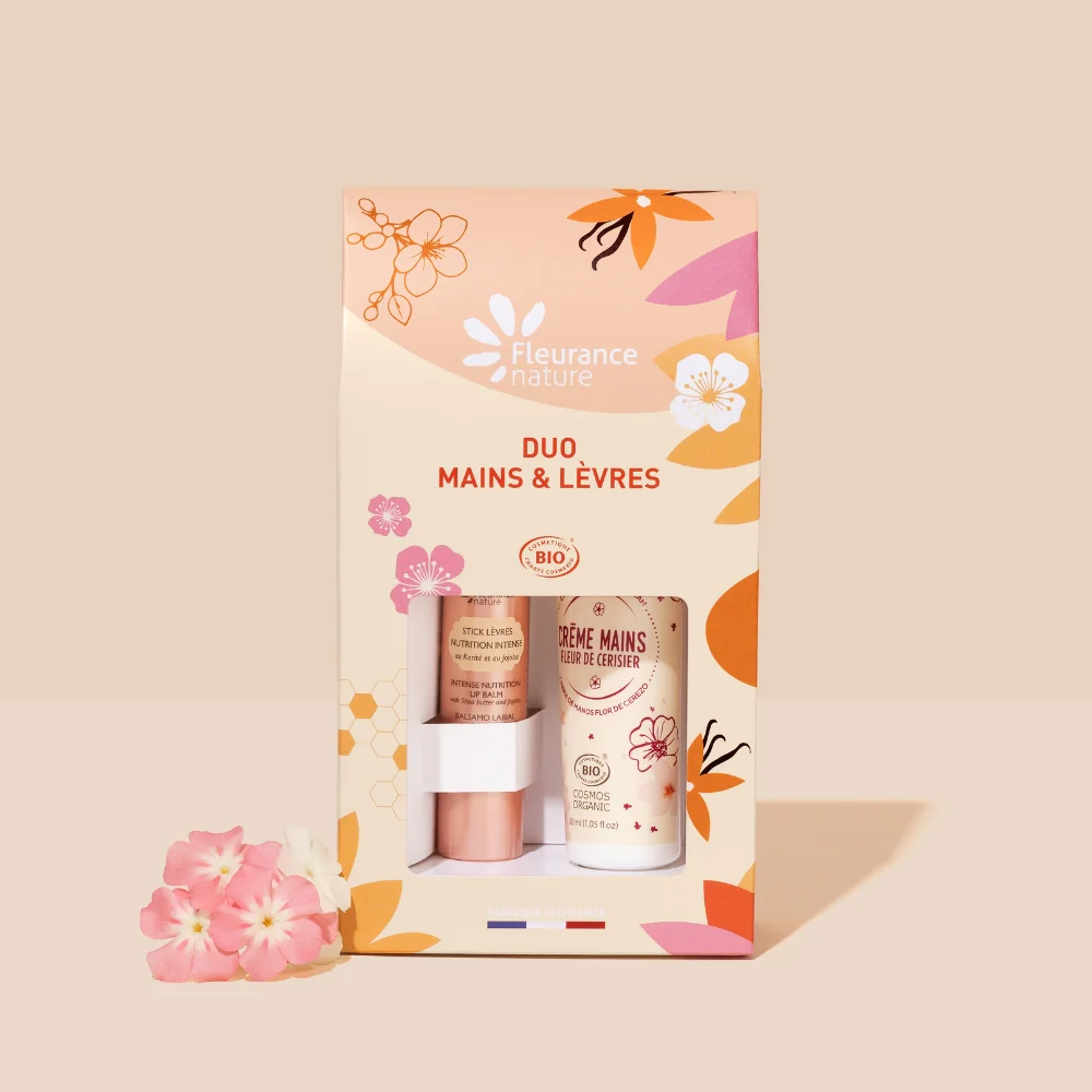 Cofre Duo Stick Labios 4g + Crema Manos Flor De Cerezo 30ml - Día de la Madre