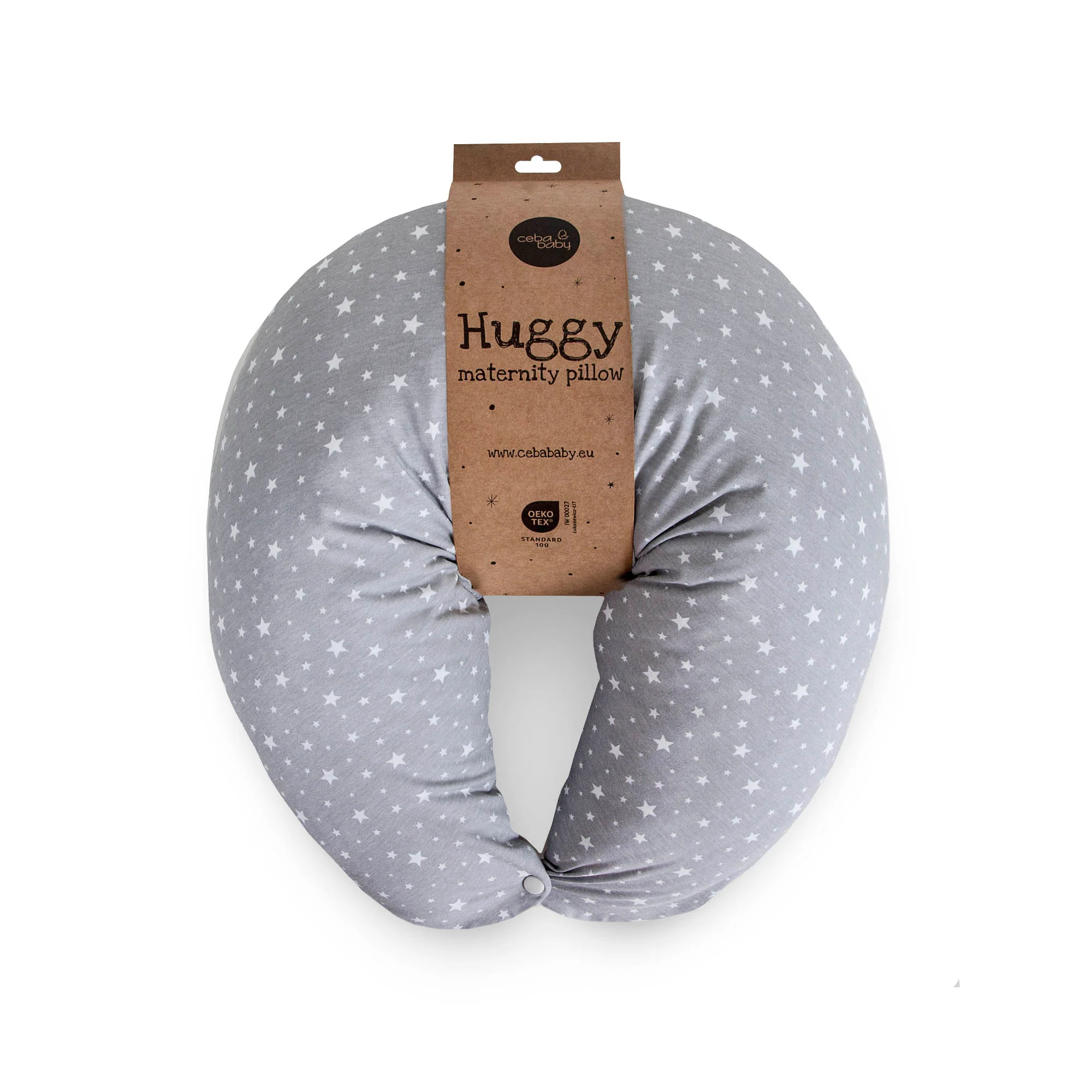 Cojín De Lactancia Huggy Basic Grey Stars