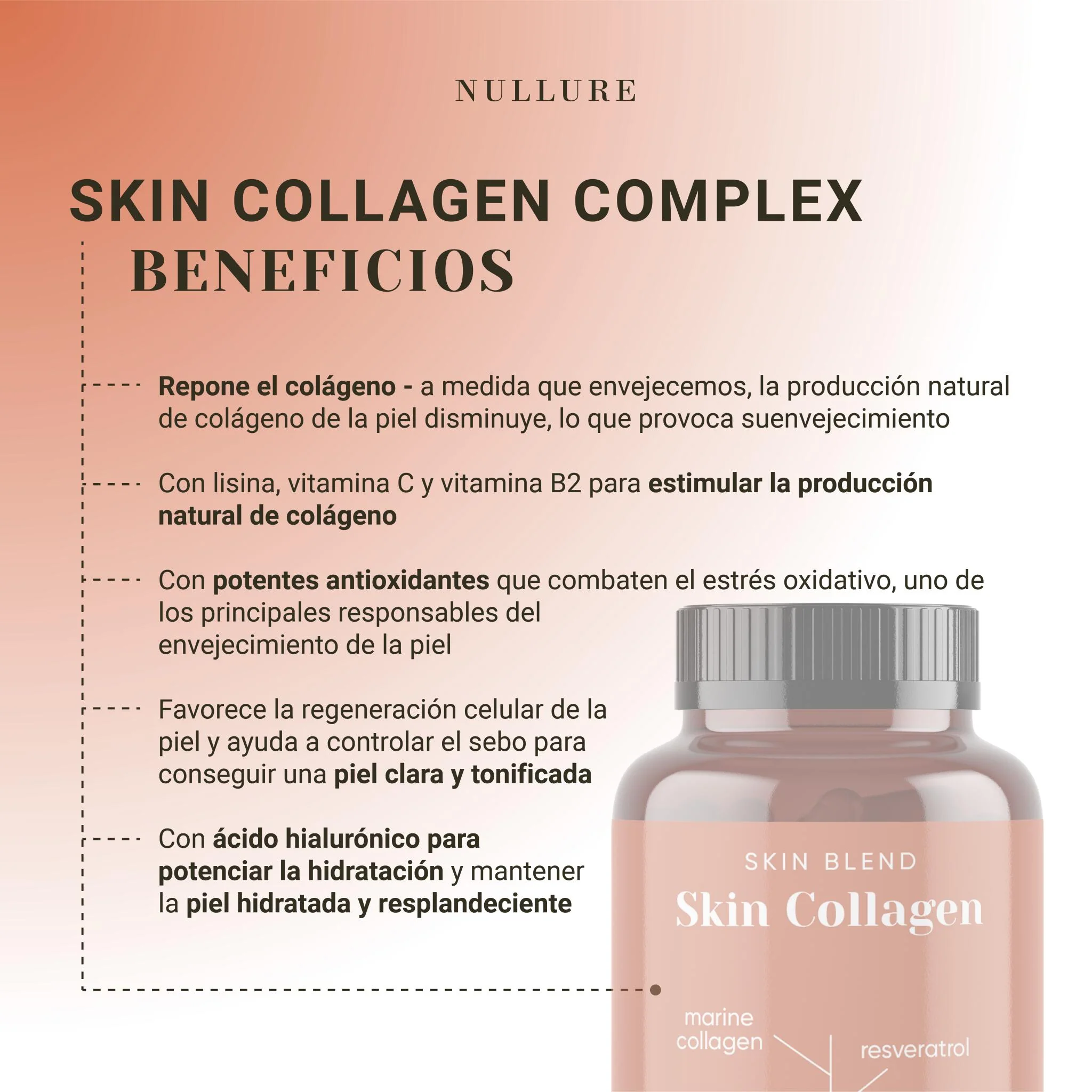 Colágeno Marino Con Ácido Hialurónico Y Magnesio – Hidratación, Antiarrugas Y Piel Firme (120 Cápsulas) - Image 2