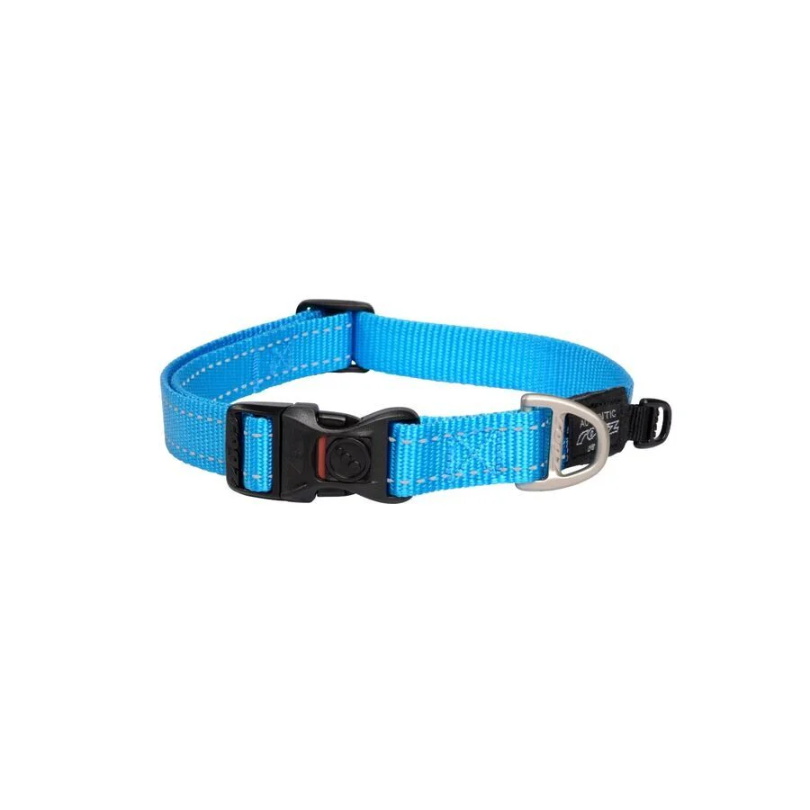 Collar Para Perro, Modelo  Classic De Rogz Color Turquesa. Talla S (8-14kg)