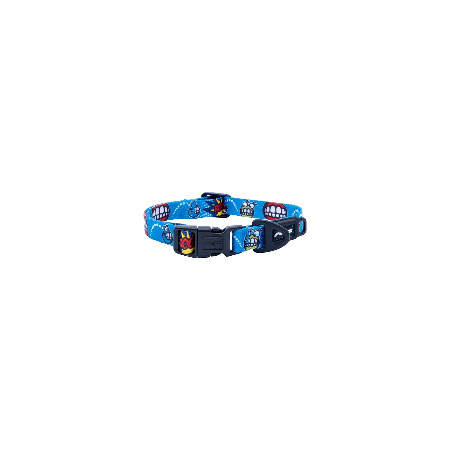 Collar Para Perro, Modelo Fusion De Rogz, Estampado Comic Azul. Talla L (21-40kg)
