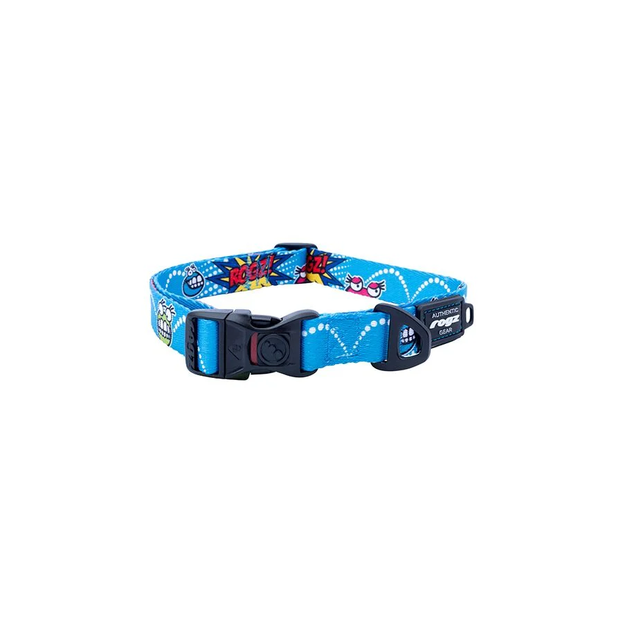 Collar Para Perro, Modelo Fusion De Rogz, Estampado Comic Azul. Talla S (8-14kg) - Image 3