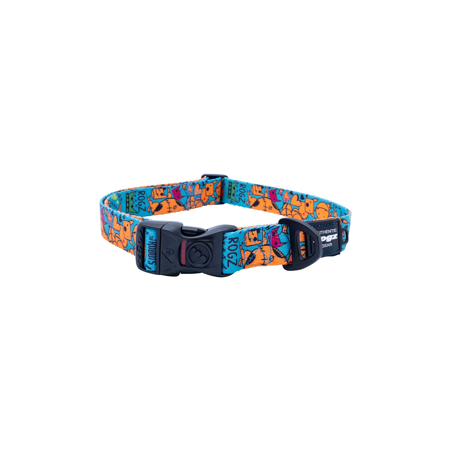 Collar Para Perro, Modelo Fusion De Rogz, Estampado Graffiti Azules. Talla M (12-22kg) - Image 4