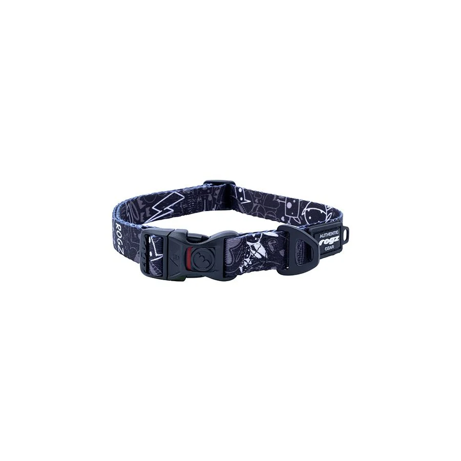 Collar Para Perro, Modelo Fusion De Rogz, Estampado Graffiti Negro. Talla L (21-40kg) - Image 3