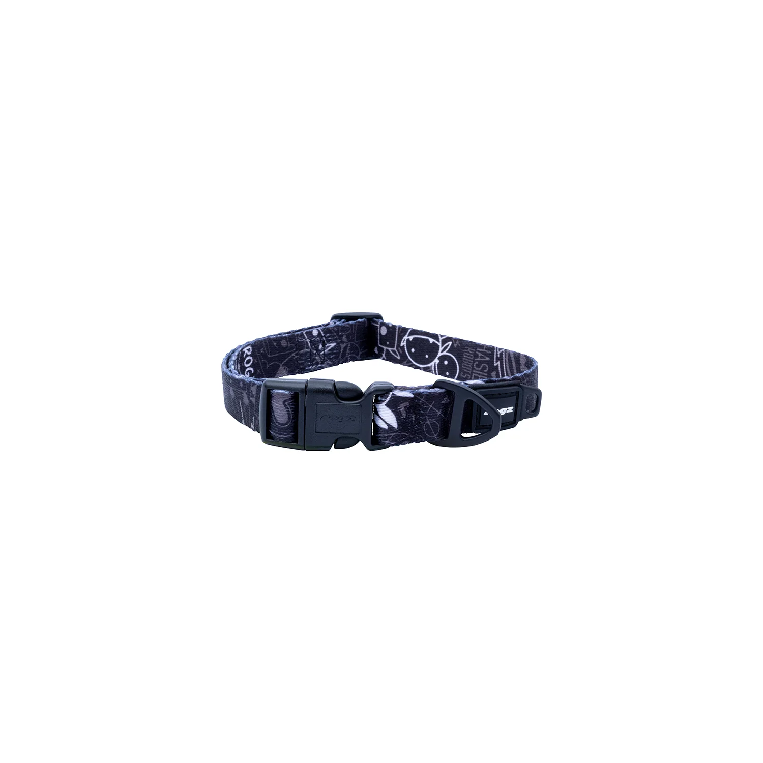 Collar Para Perro, Modelo Fusion De Rogz, Estampado Graffiti Negro. Talla S (8-14kg) - Image 2