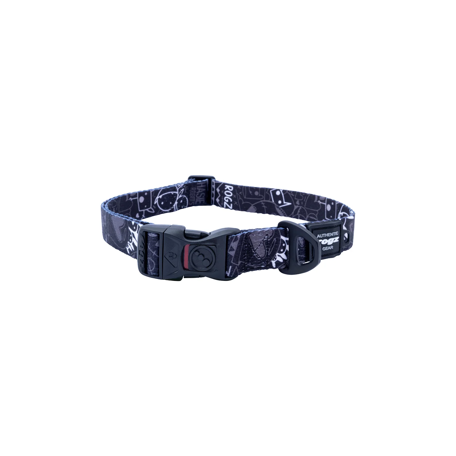 Collar Para Perro, Modelo Fusion De Rogz, Estampado Graffiti Negro. Talla Xl (39-64kg)