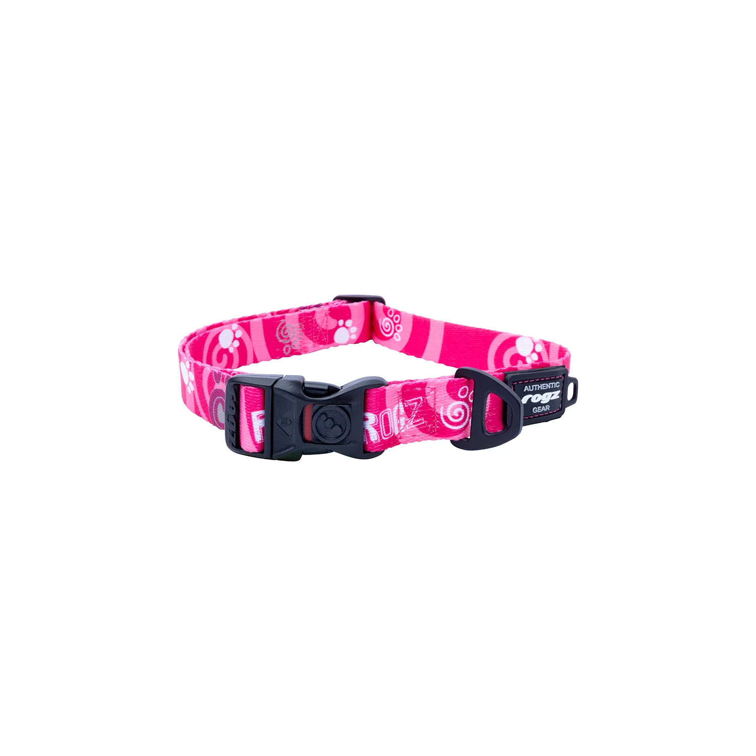 Collar Para Perro, Modelo Fusion De Rogz, Estampado Huellas Rosa. Talla S (8-14kg) - Image 3