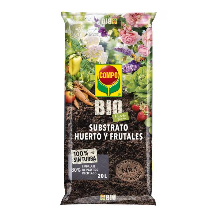 Compo Bio Sustrato Huerto y Frutales Urbano 20 L