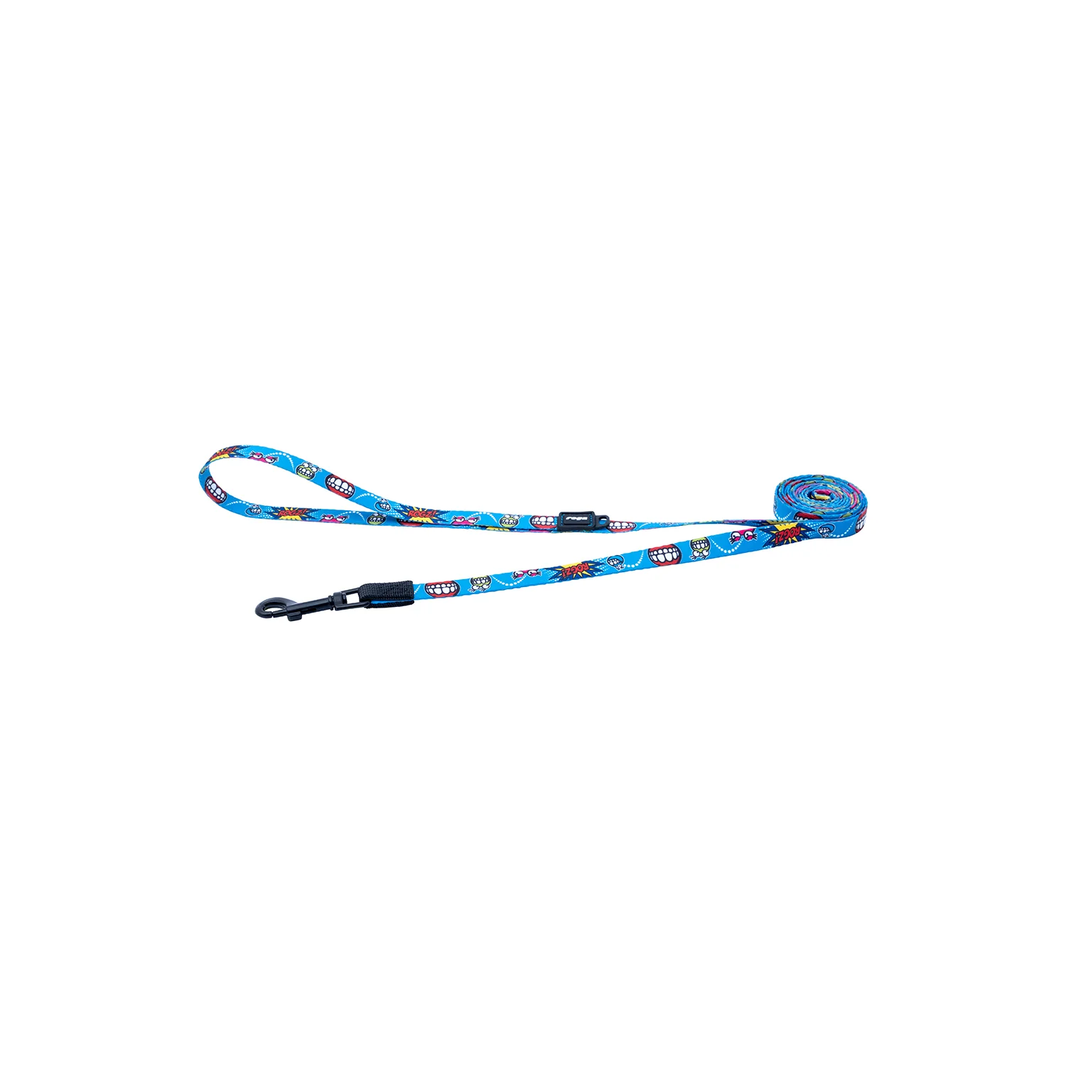 Correa Para Perro, Modelo Fusion De Rogz, Estampado Comic Azul. Talla S (8-14kg)