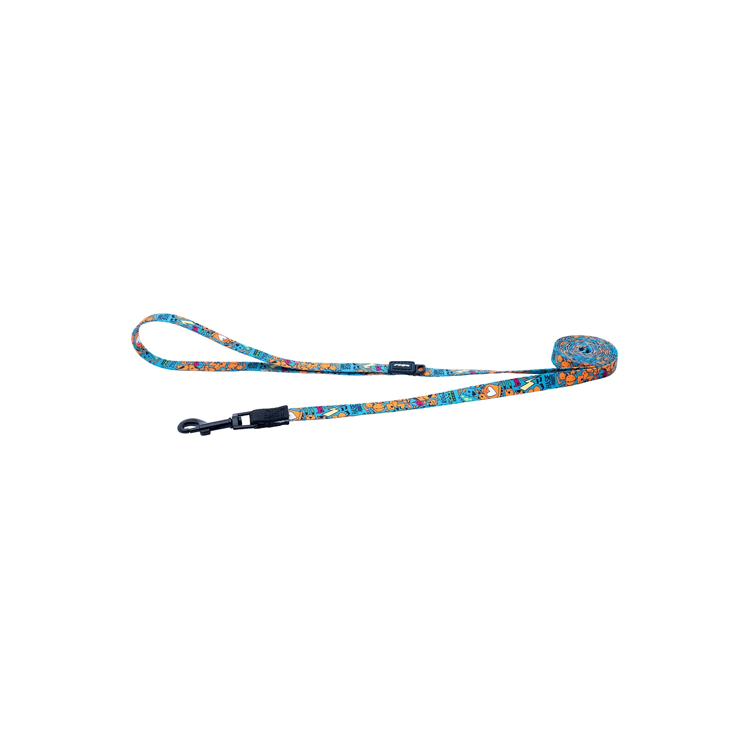 Correa Para Perro, Modelo Fusion De Rogz, Estampado Graffiti Azules. Talla L (21-40kg)