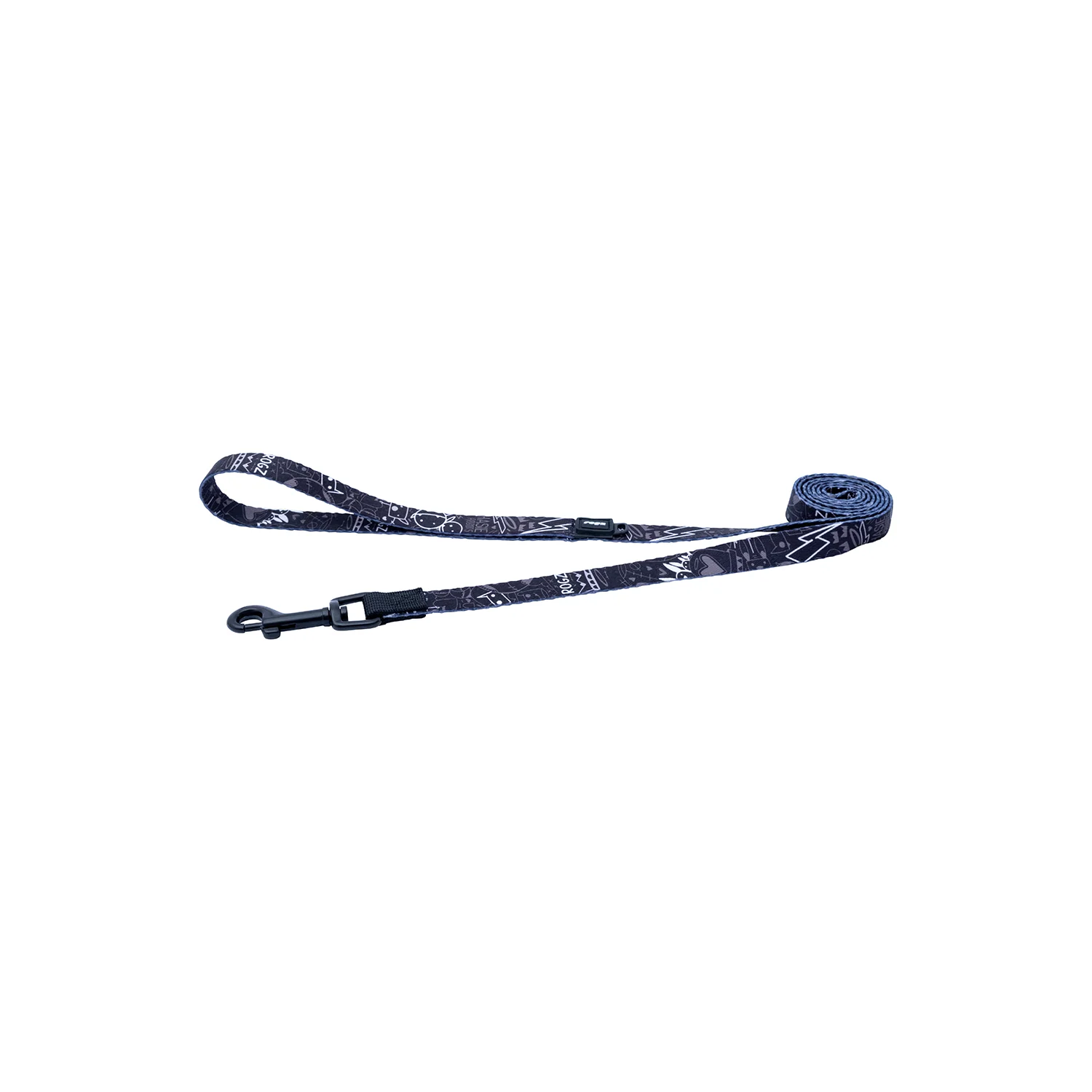 Correa Para Perro, Modelo Fusion De Rogz, Estampado Graffiti Negro. Talla S (8-14kg) - Image 2