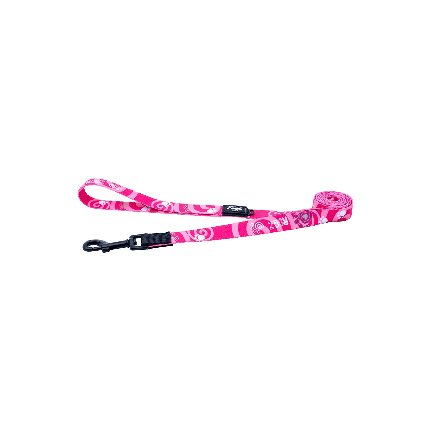 Correa Para Perro, Modelo Fusion De Rogz, Estampado Huellas Rosas. Talla L (21-40kg) - Image 3