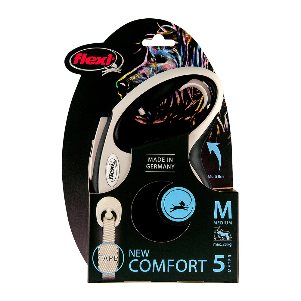 Correa Para Perros Flexi New Comfort 5 M Negro Talla S