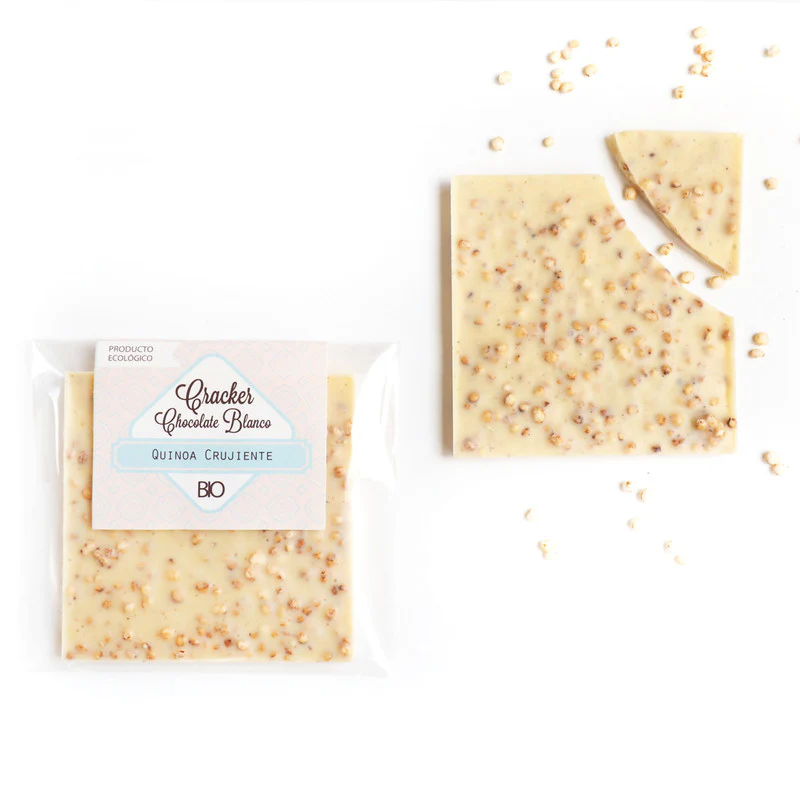 Cracker Bio de chocolate blanco crujiente