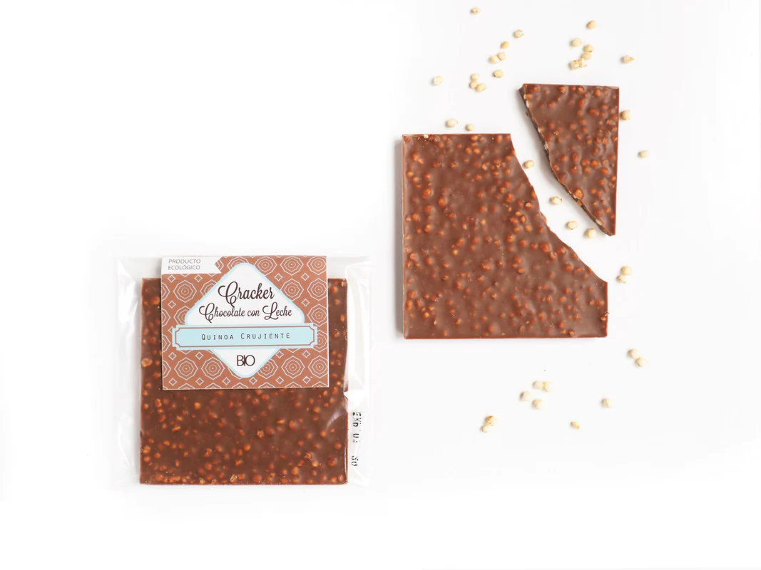 Cracker Bio de chocolate con leche crujiente