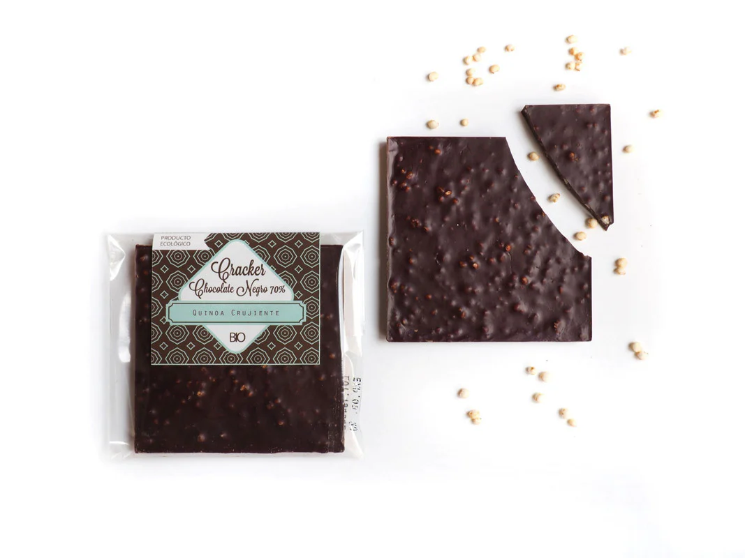 Cracker Bio de chocolate negro crujiente