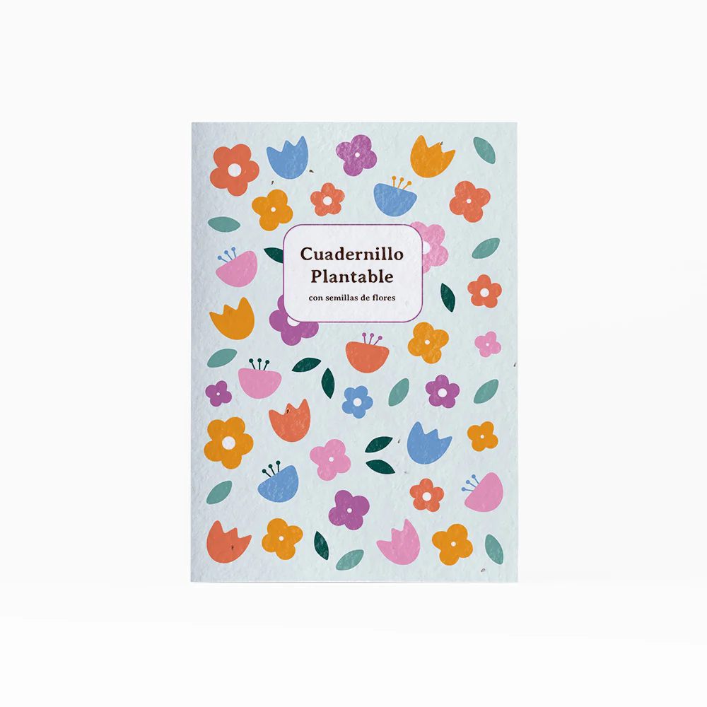 Cuaderno Plantable A5 Con Semillas De Flores | Escribe, Planta Y Hazlo Florecer | Detalle Original
