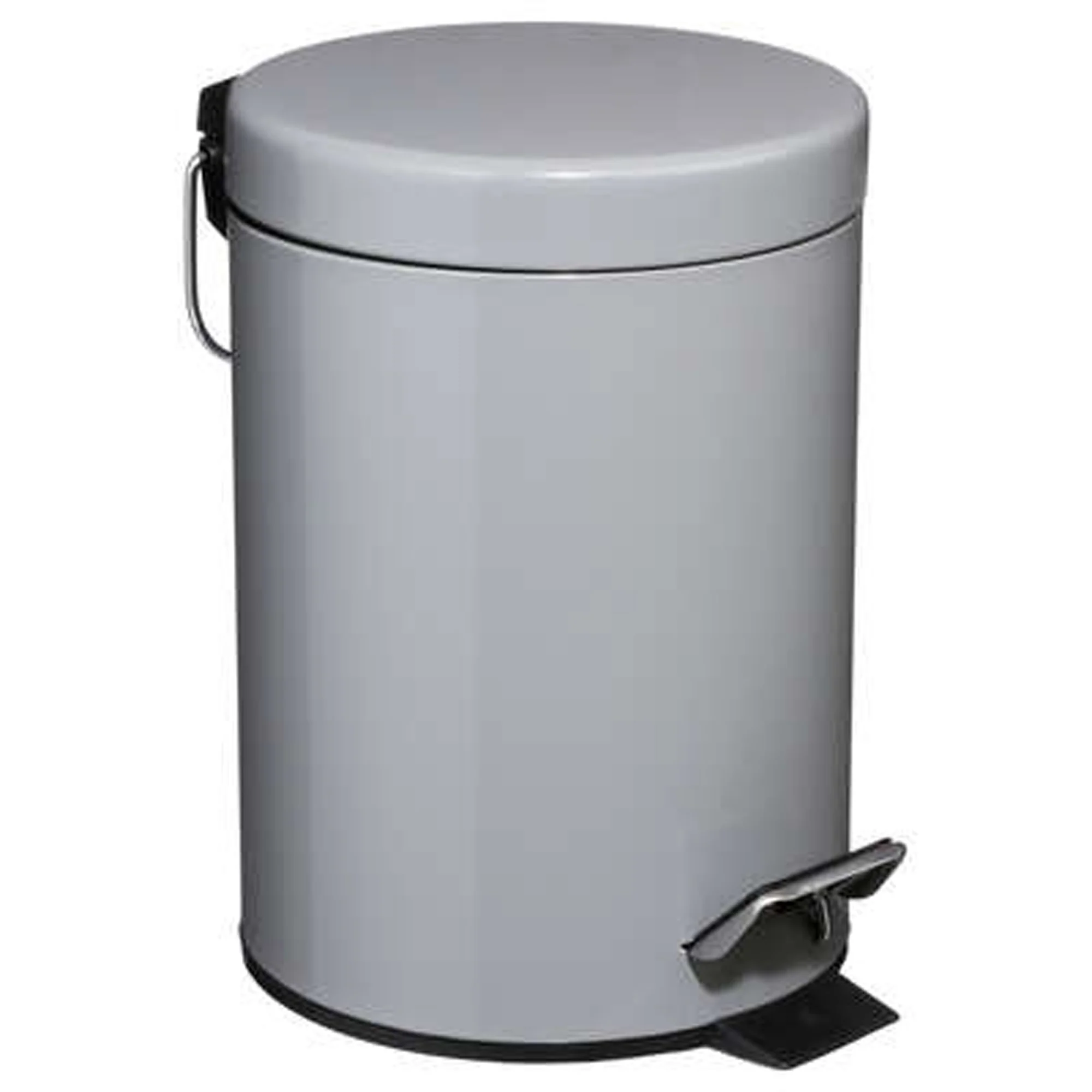 Cubo De Basura 3l Pedal De Metal Gris