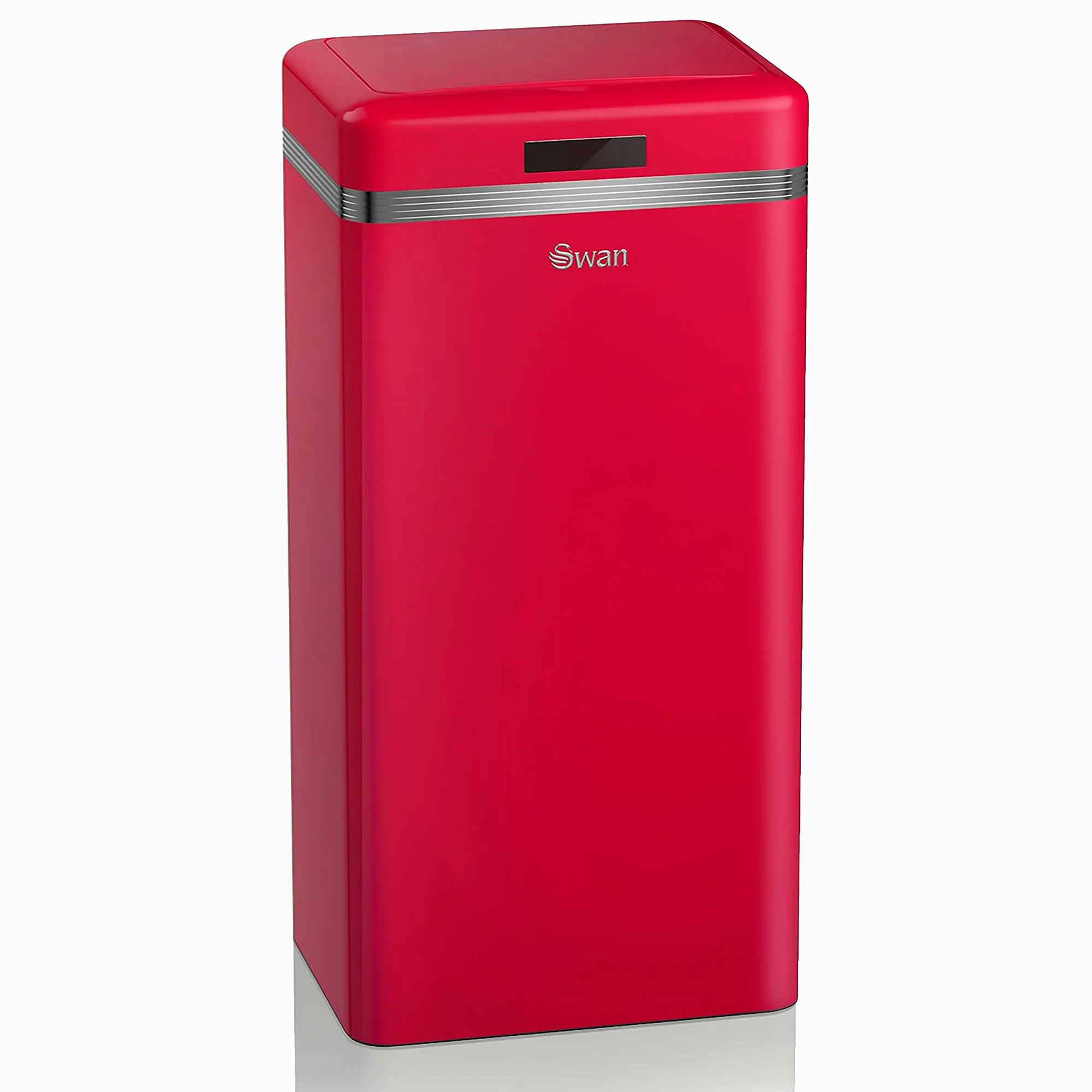 Cubo De Basura Cocina Automático, Sensor De Movimiento, 45l, Metálico, Papelera Reciclaje, Swan, Swka4500rneu, Rojo