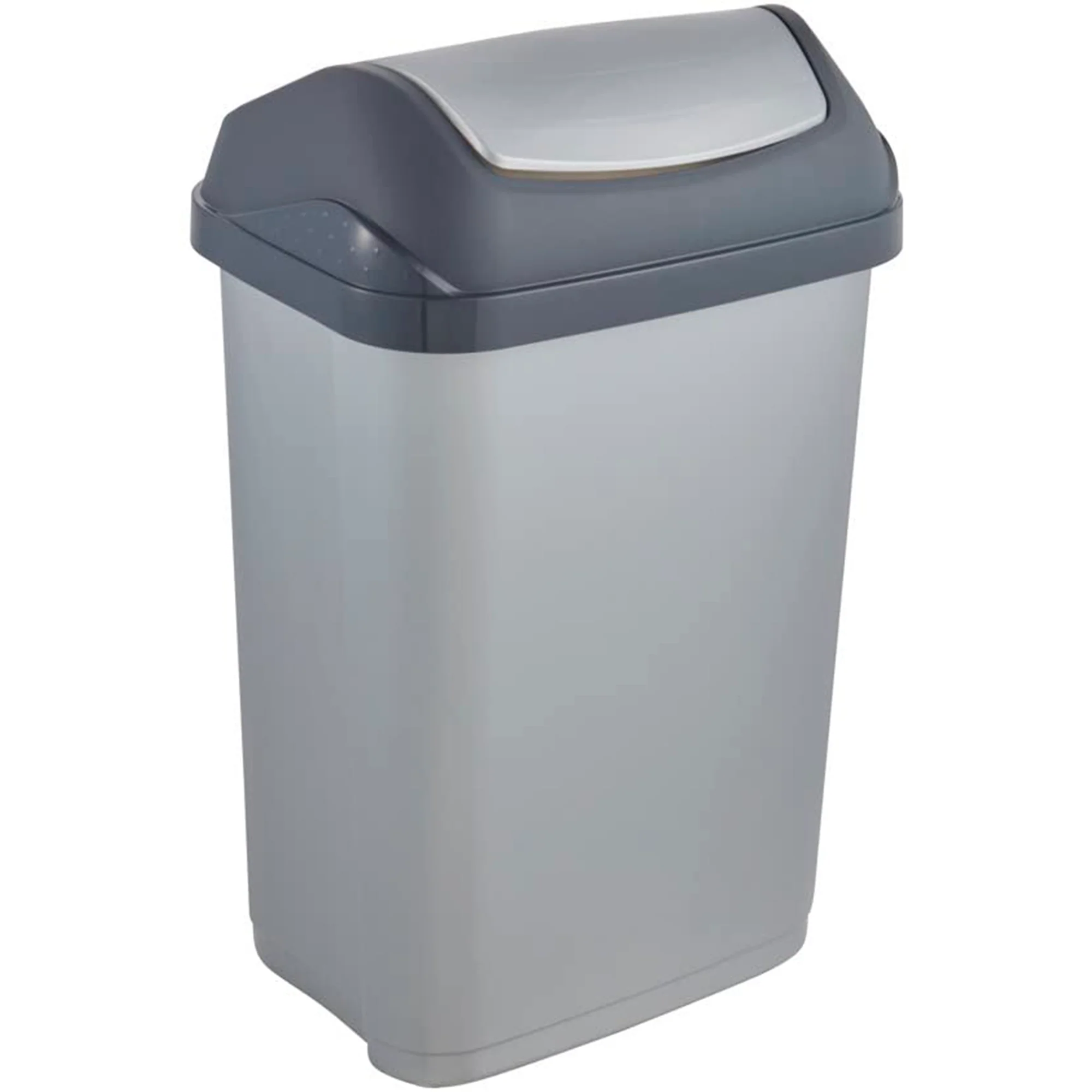 Cubo De Basura Con Tapa Basculante, 25 L, Swantje, Plateado - Image 2