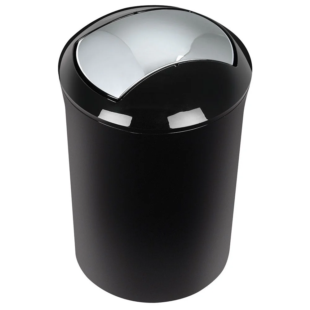 Cubo De Basura Spirella  Colección Sydney Color Negro Acrilico  (5l)