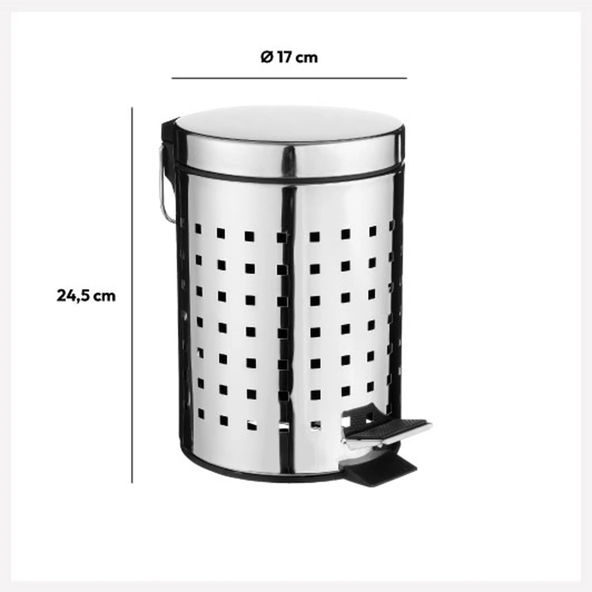 Cubo Pedal De Acero Inoxidable 3l Cube - Image 2