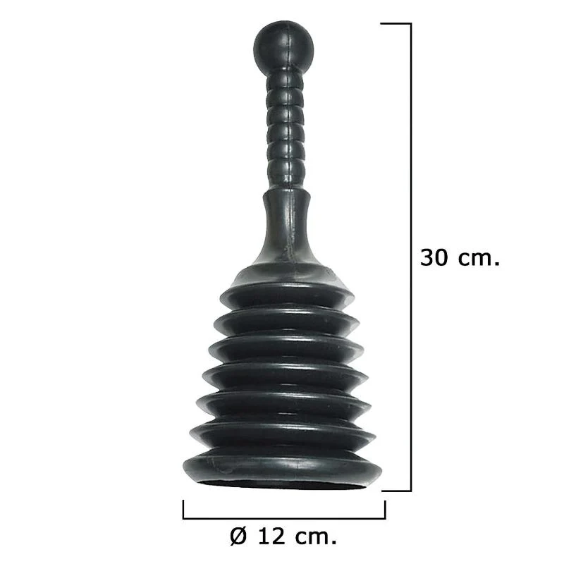 Desatascador Goma Fuelle         Ø 12 Cm. /  Alto 30 Cm.