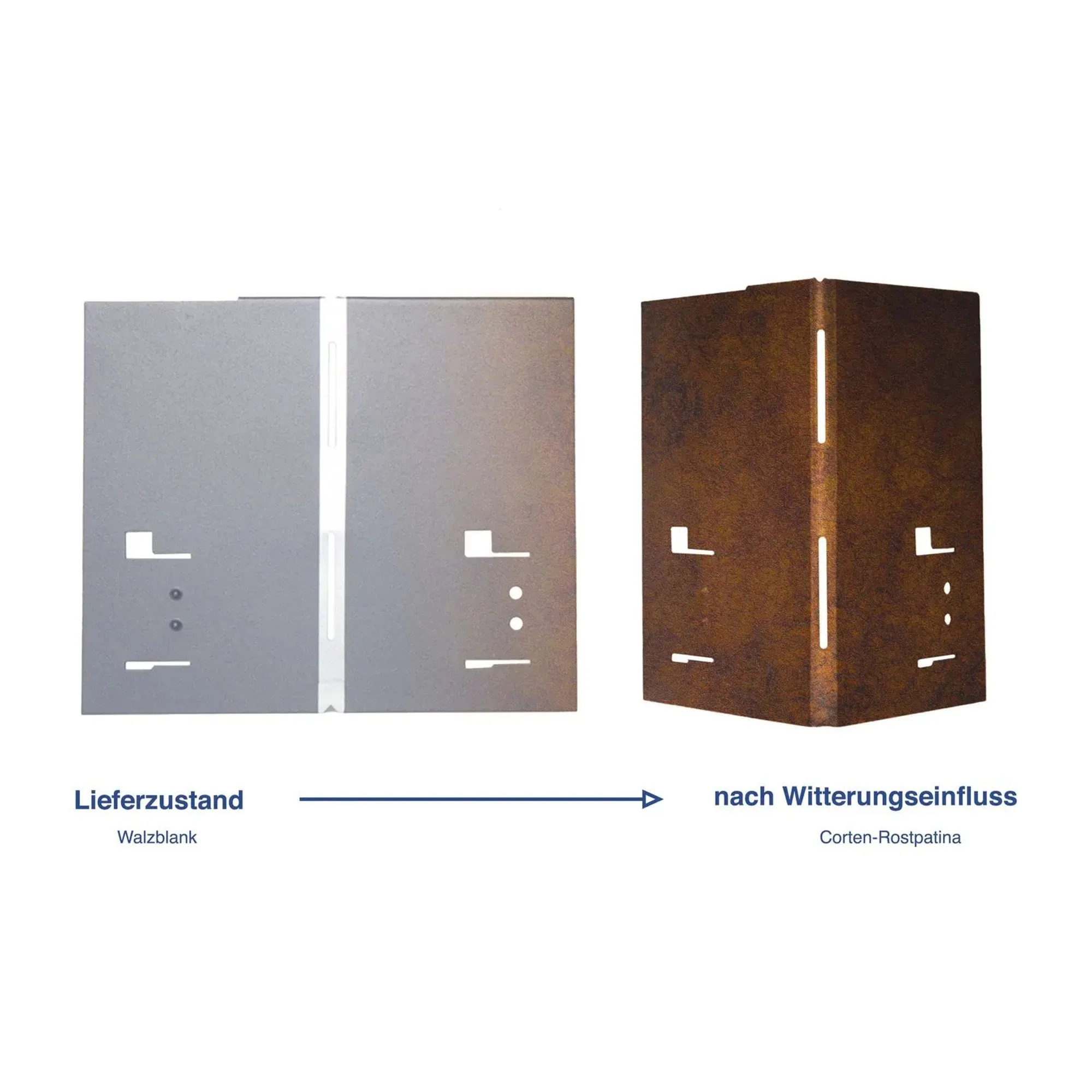 Esquina Para Borduras Jardin Acero Corten, Garden Bordas - 8 X 8 X 18,5 Cm - Image 2