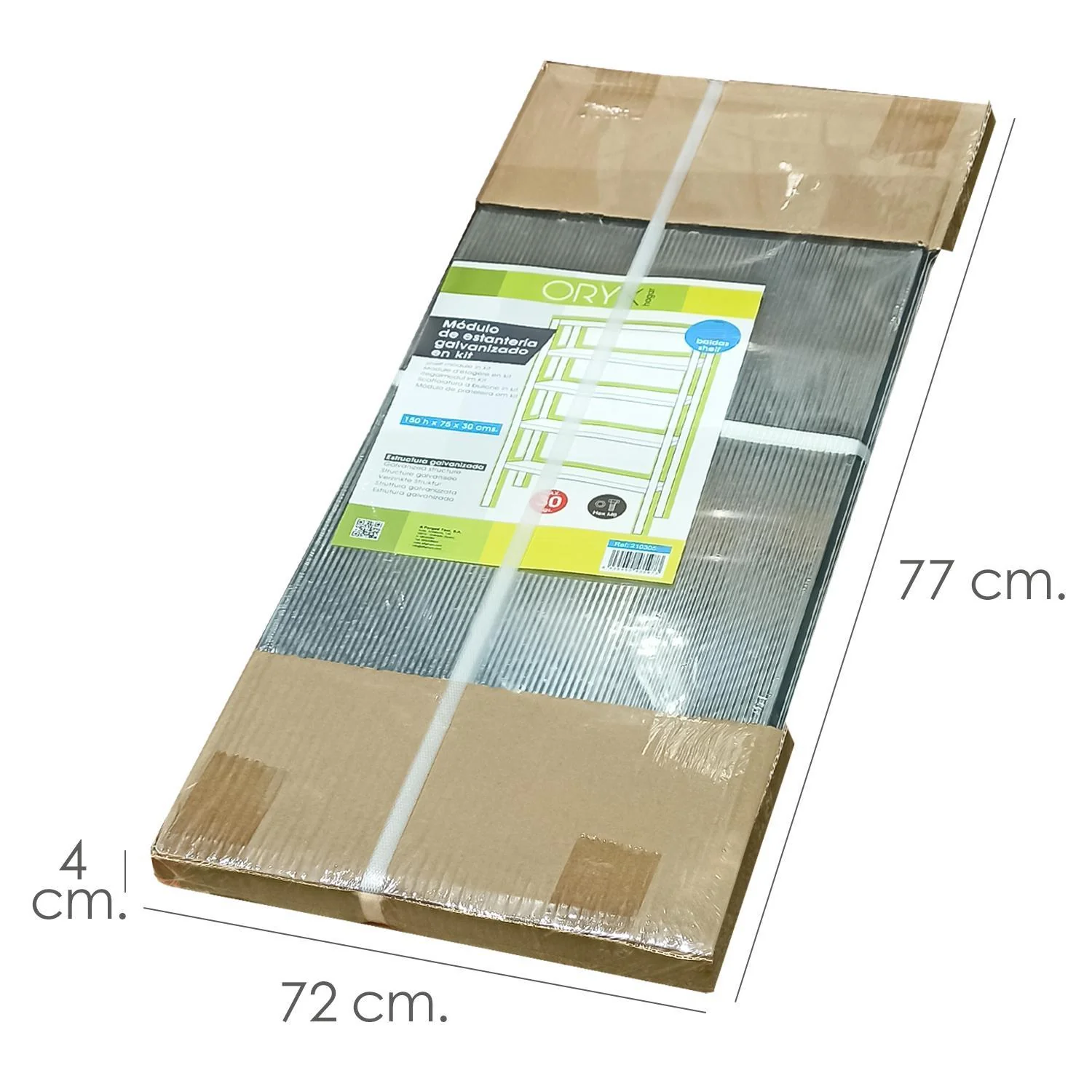 Estanteria Acero Galvanizado Con 4 Baldas 150x75x30 Cm. Baldas Ajustables. Peso Maximo 120 Kg. - Image 3