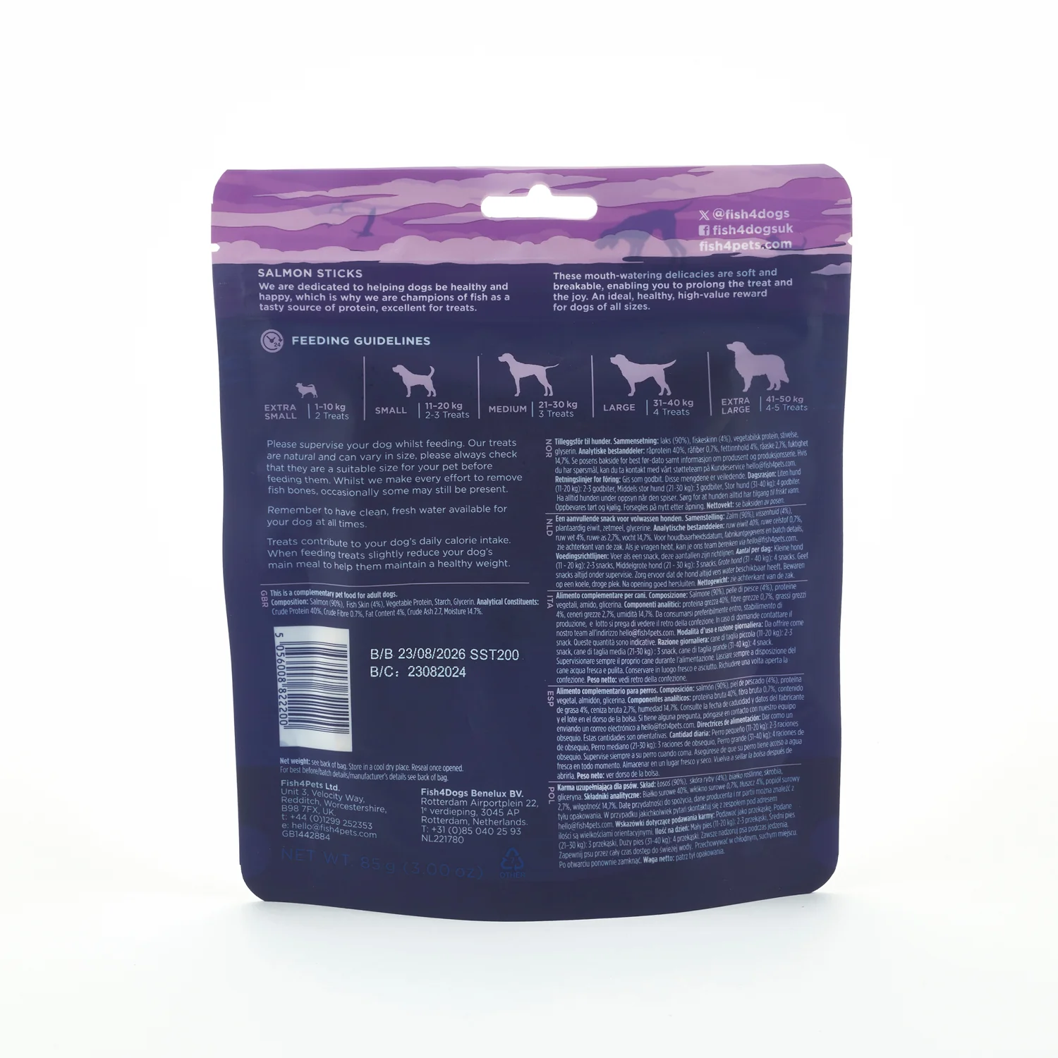 Fish4dogs Snack Para Perros – Love Salmón Sticks 85 G (pack De 10) - Image 4
