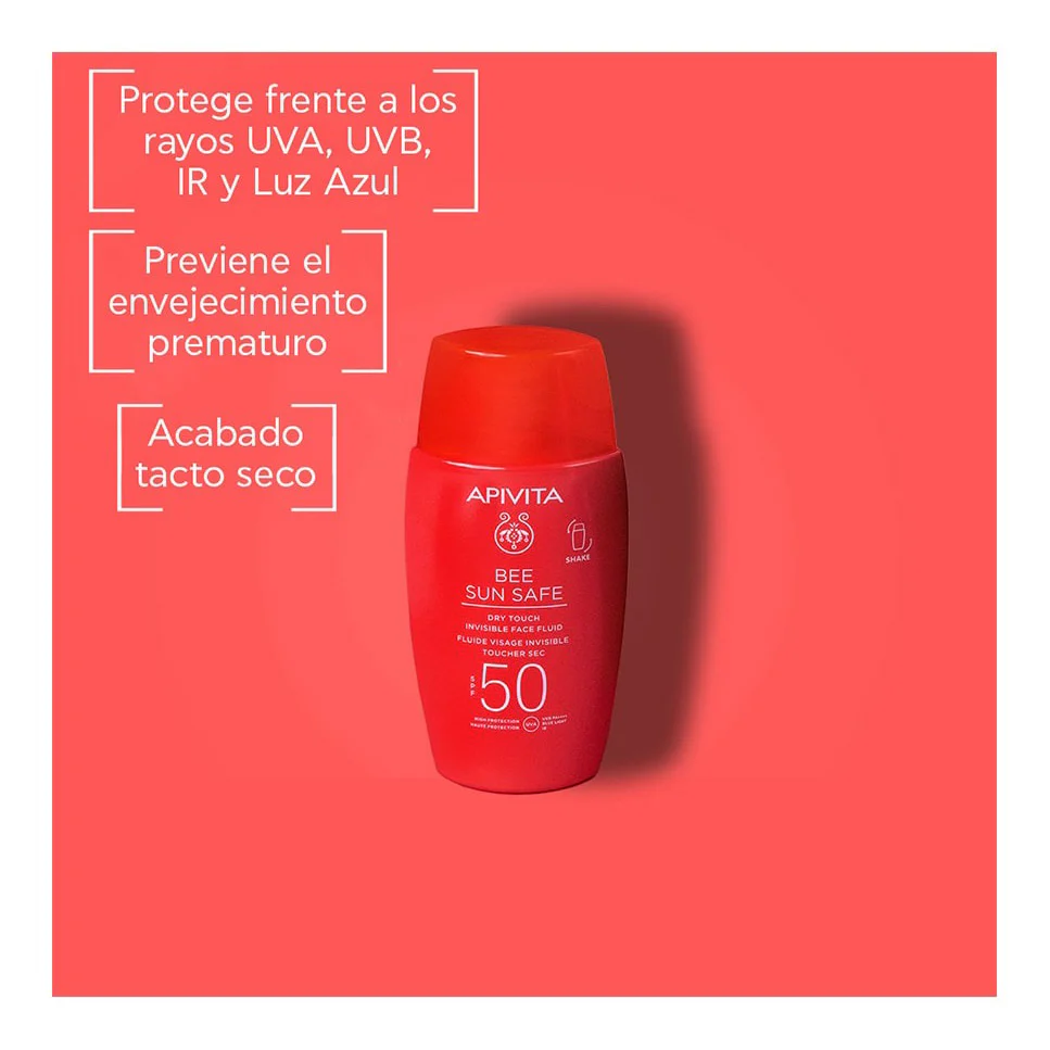 Fluido Toque Seco SPF50 Bee Sun Safe Apivita 50 ml - Image 2