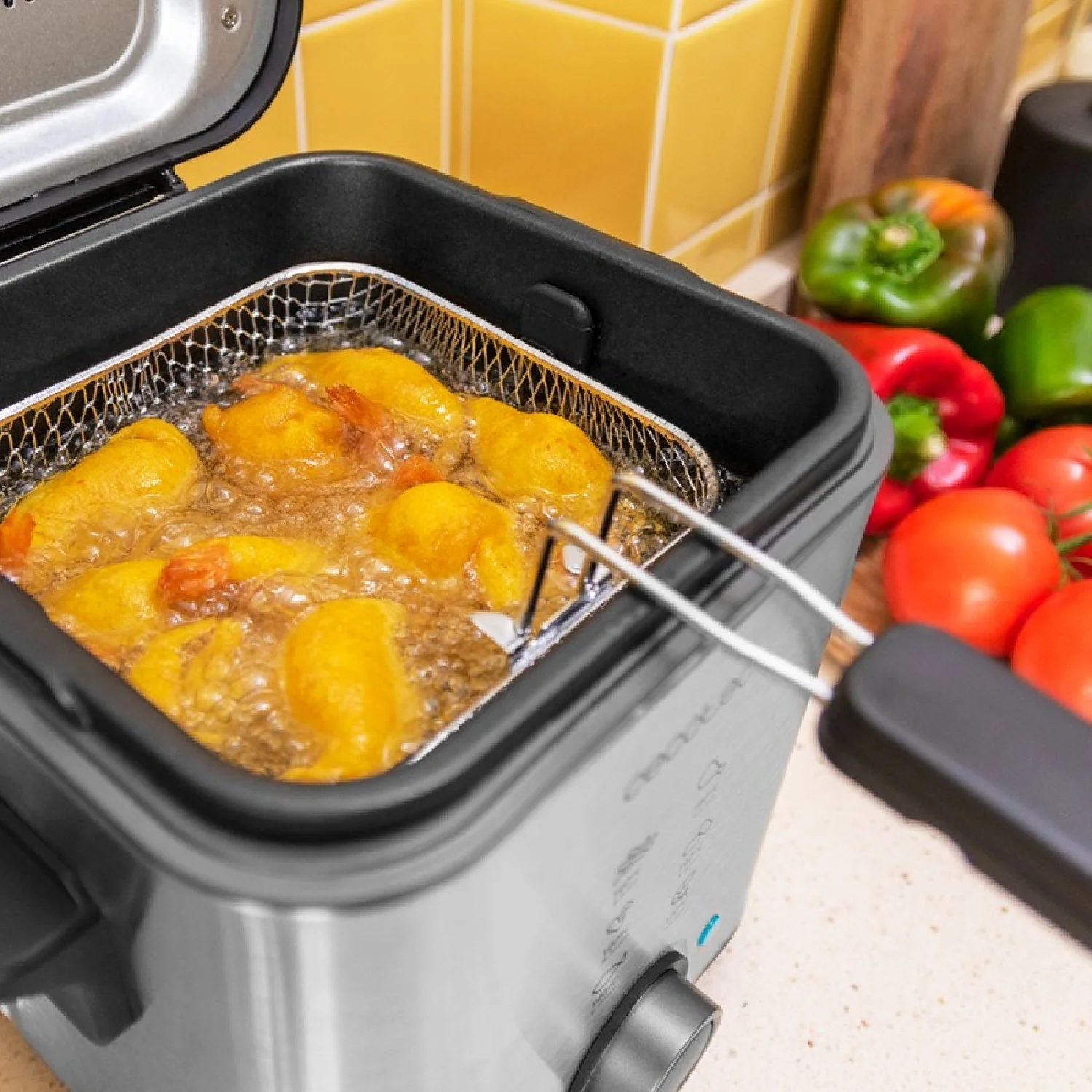 Freidora Eléctrica De Aceite Cleanfry Advance 1500 Inox. 900 W, Capacidad 1,5 L, Acero Inoxidable, Filtro Oilclean, Cubeta Extraible, Tapa Con Venta - Image 5
