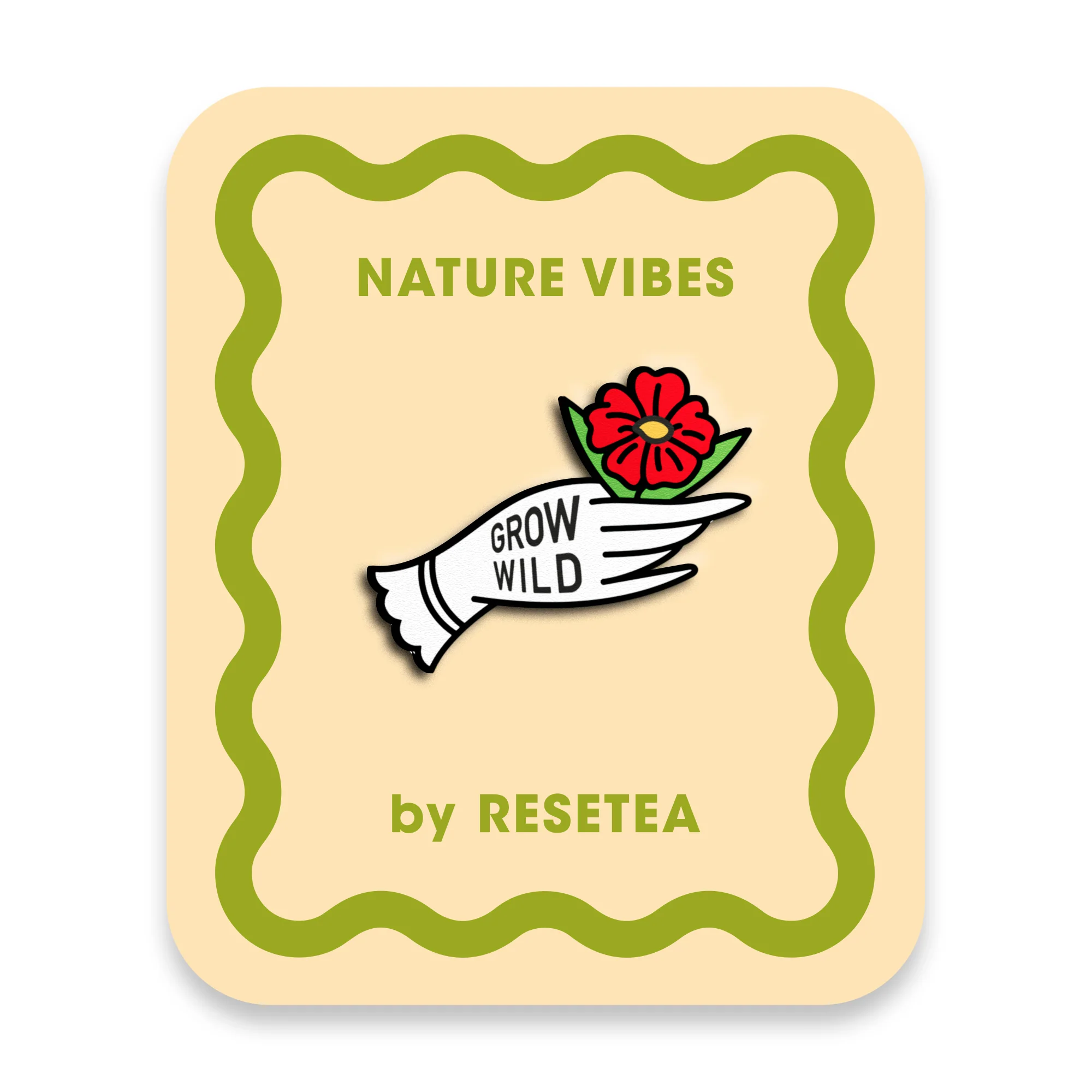 Grow Wild Pin | Accesorio Moderno Y Original Para Chaquetas, Mochilas Y Bolsos