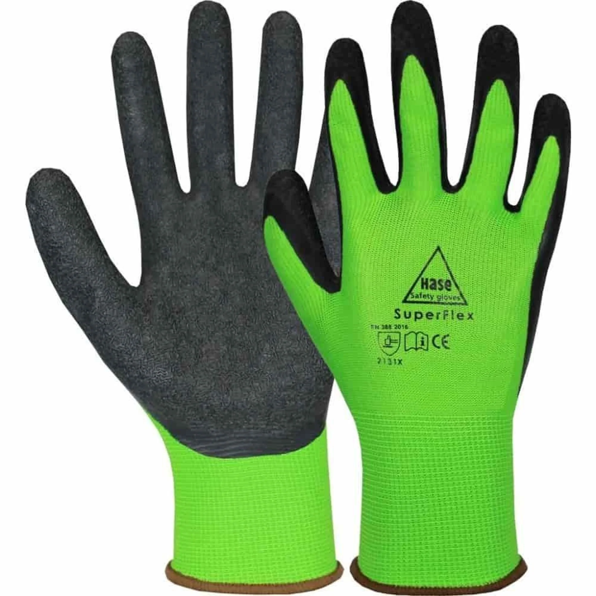 Guantes De Trabajo Superflex Green, Talla 6, Para Montaje Y Jardinería
