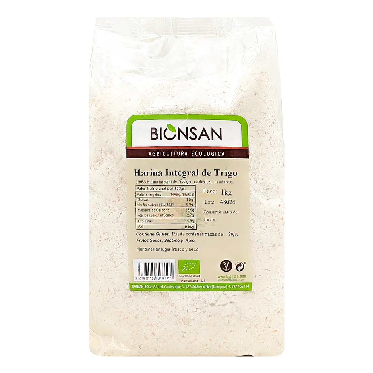 Harina Integral De Trigo Ecológica 1kg