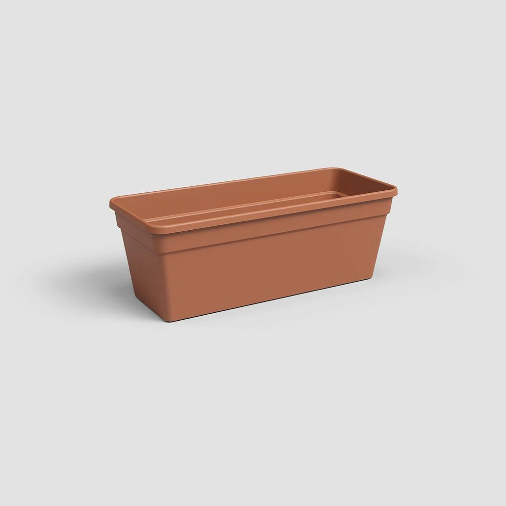 Jardinera Madagascar De Plástico Terracota 40cm