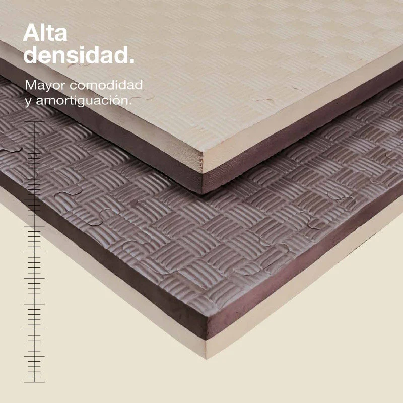 Jowy Tatami Puzzle 4cm 100x100cm, Pack 4 Unidades – Superficie 5 Líneas Marrón/beige - Image 2