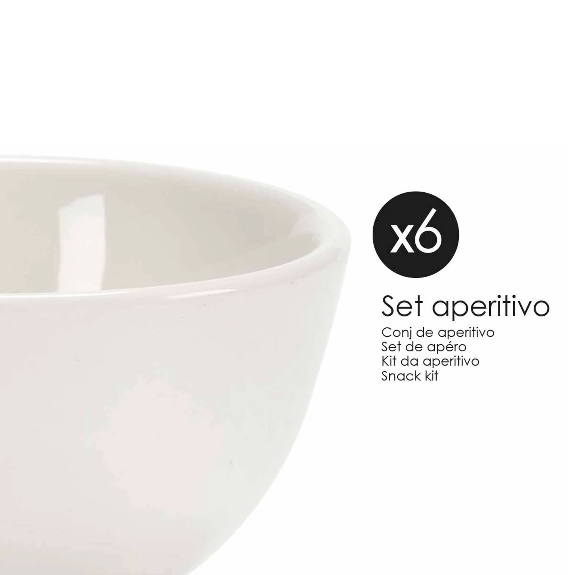 Juego 6 Multiusos Redondos Porcelana Colección Vessia - Image 3