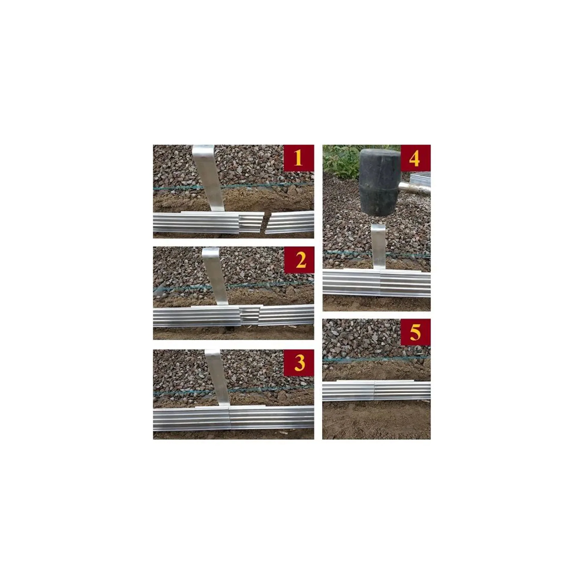 Juego De Anclaje Al Suelo Para Bordes De Césped Green Universe 10cm De Altura | Anclaje Al Suelo | Clavos Al Suelo - Image 3