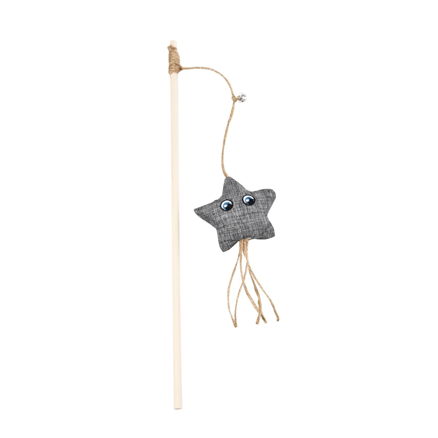 Juguete Para Gato En Forma De Caña De Pescar De 40cm, Cuerda Y Estrella De Tela En El Extremo