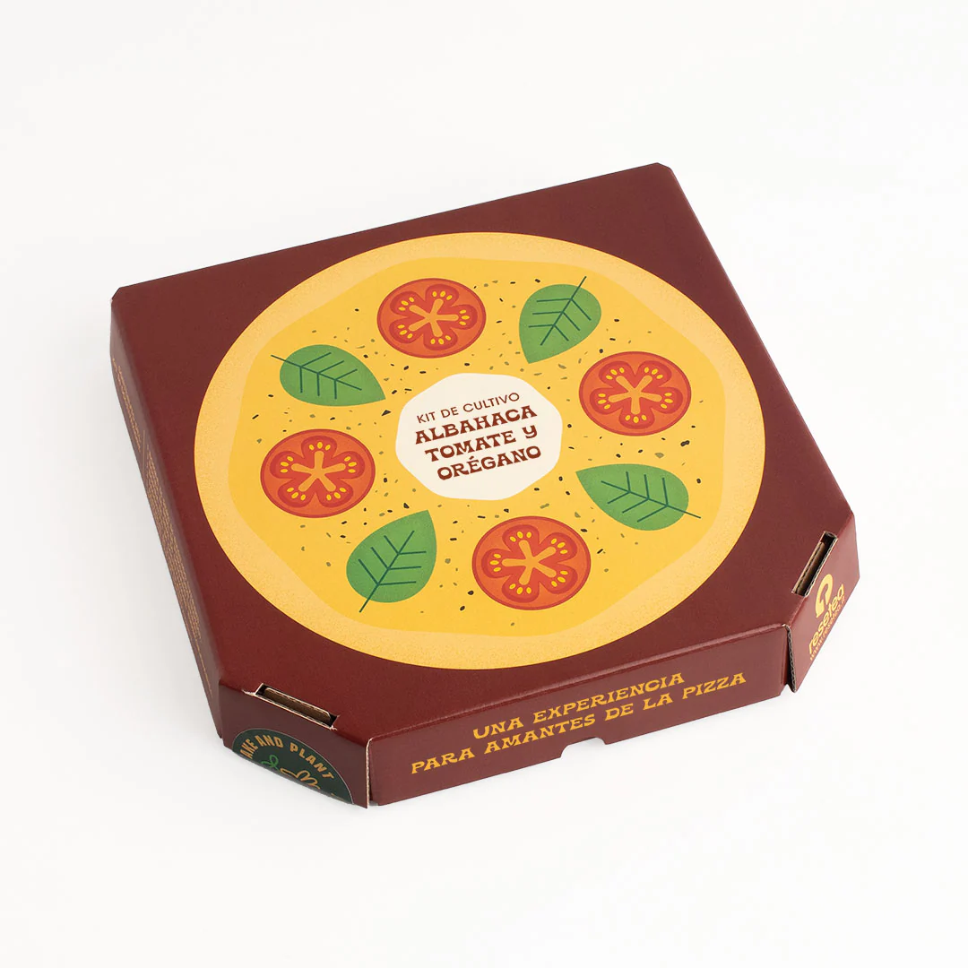 Kit Pizza Lovers | Cultiva Albahaca, Tomate Y Orégano En Casa | Regalo Gourmet Para Amantes De La Cocina