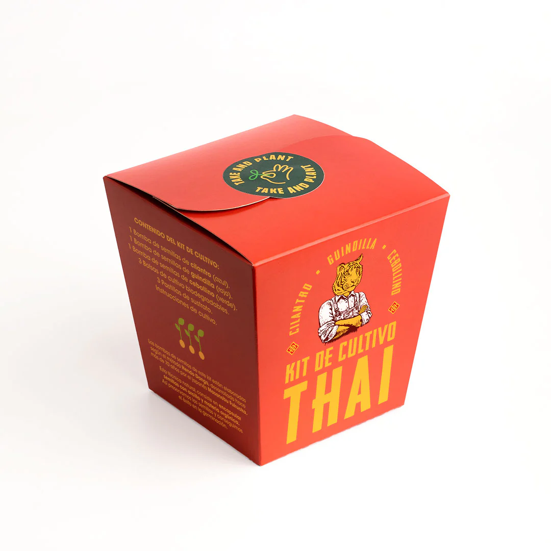 Kit Thai | Cultiva Cilantro, Guindilla Y Cebollino En Casa | Regalo Original Para Amantes De La Cocina Asiática