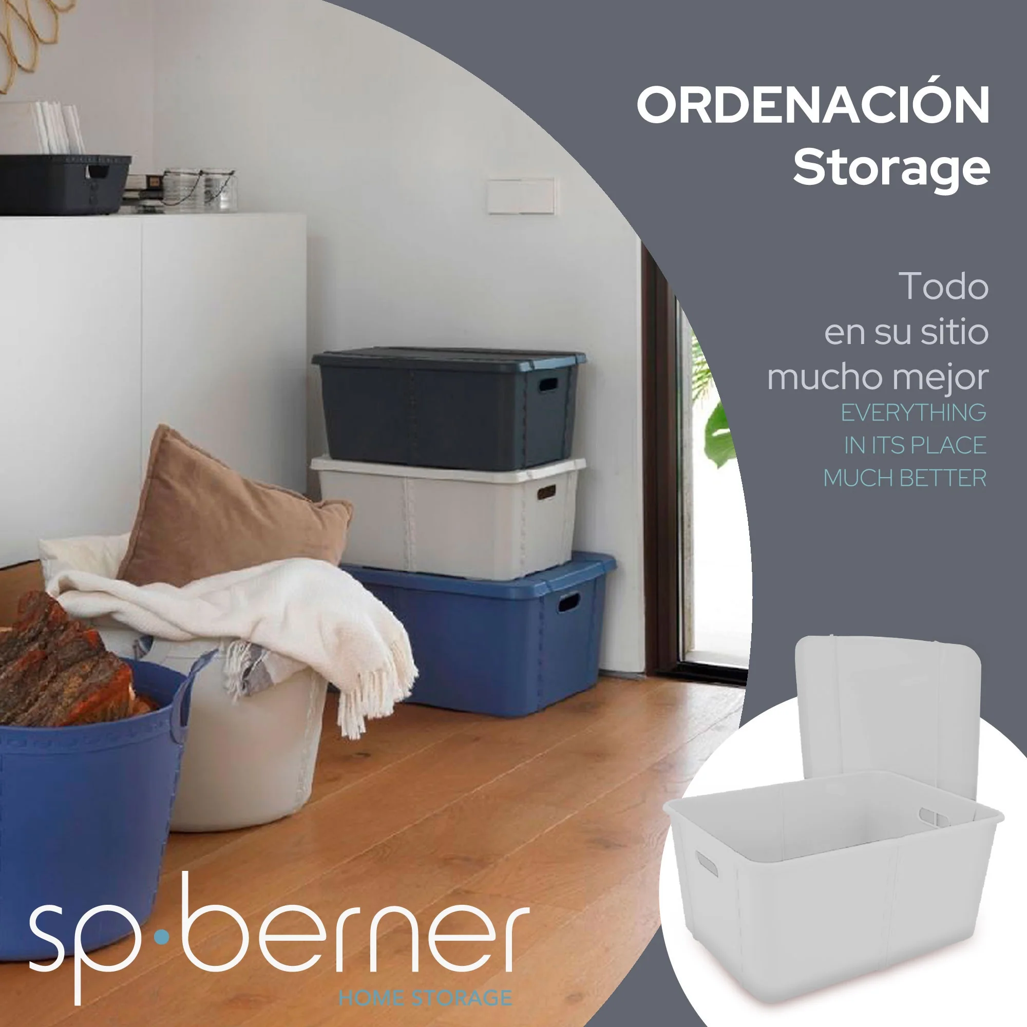 Life Story Caja Almacenaje  Con Tapa Small 15l Light Grey - Image 2