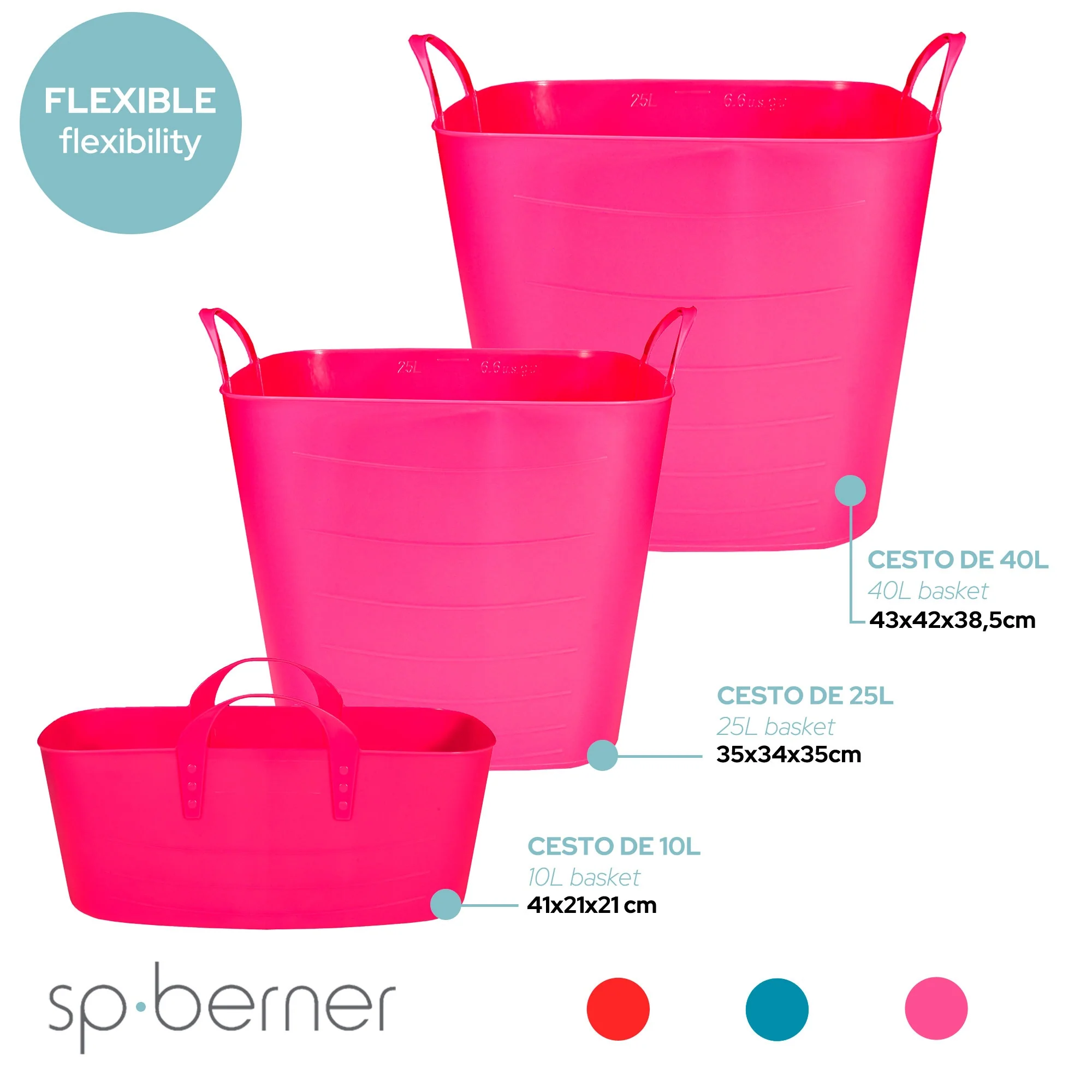 Life Story Cesto Medium 25l Pink - Image 3