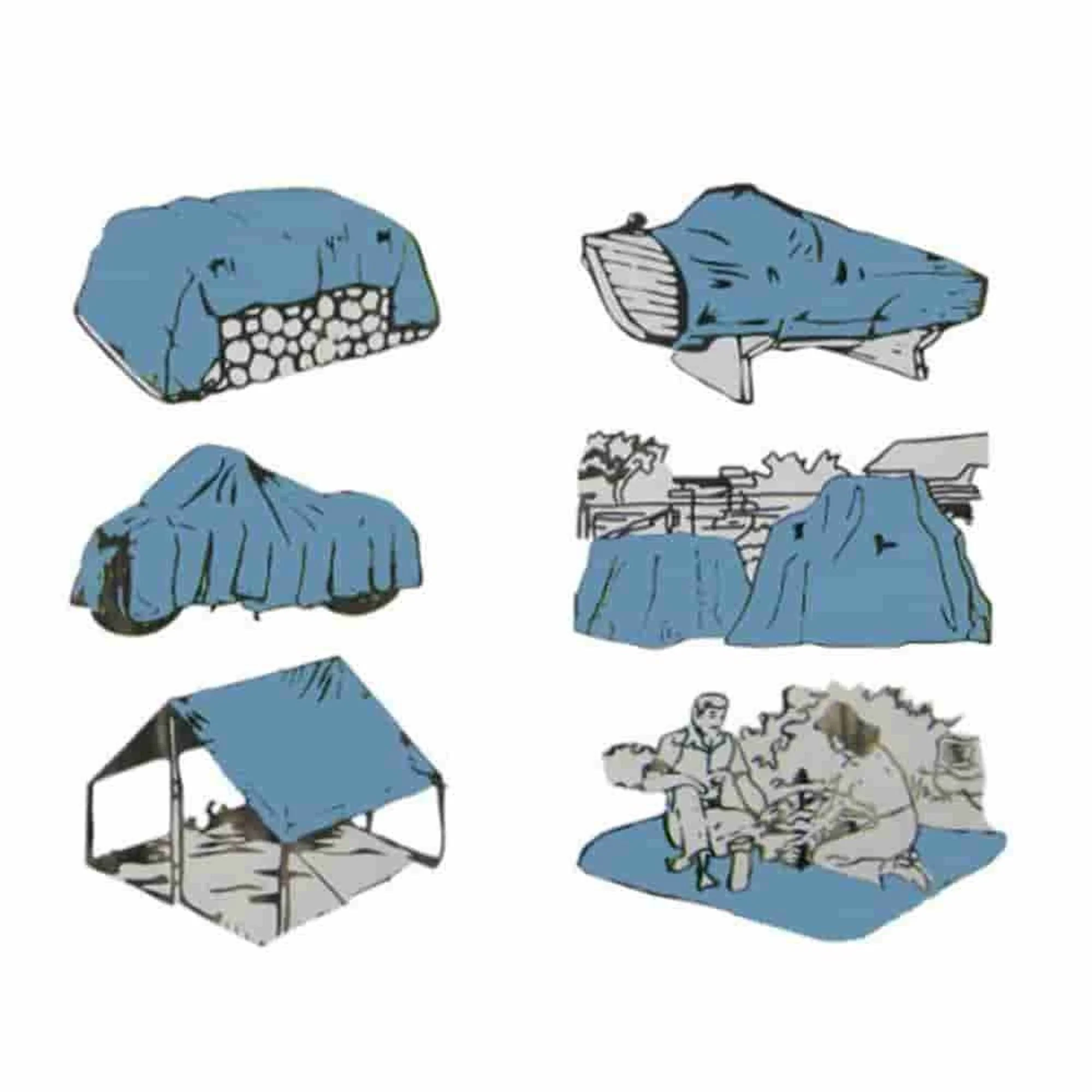 Lona Blanca Impermeable 4 X 8 Metros (32m²) - Image 2