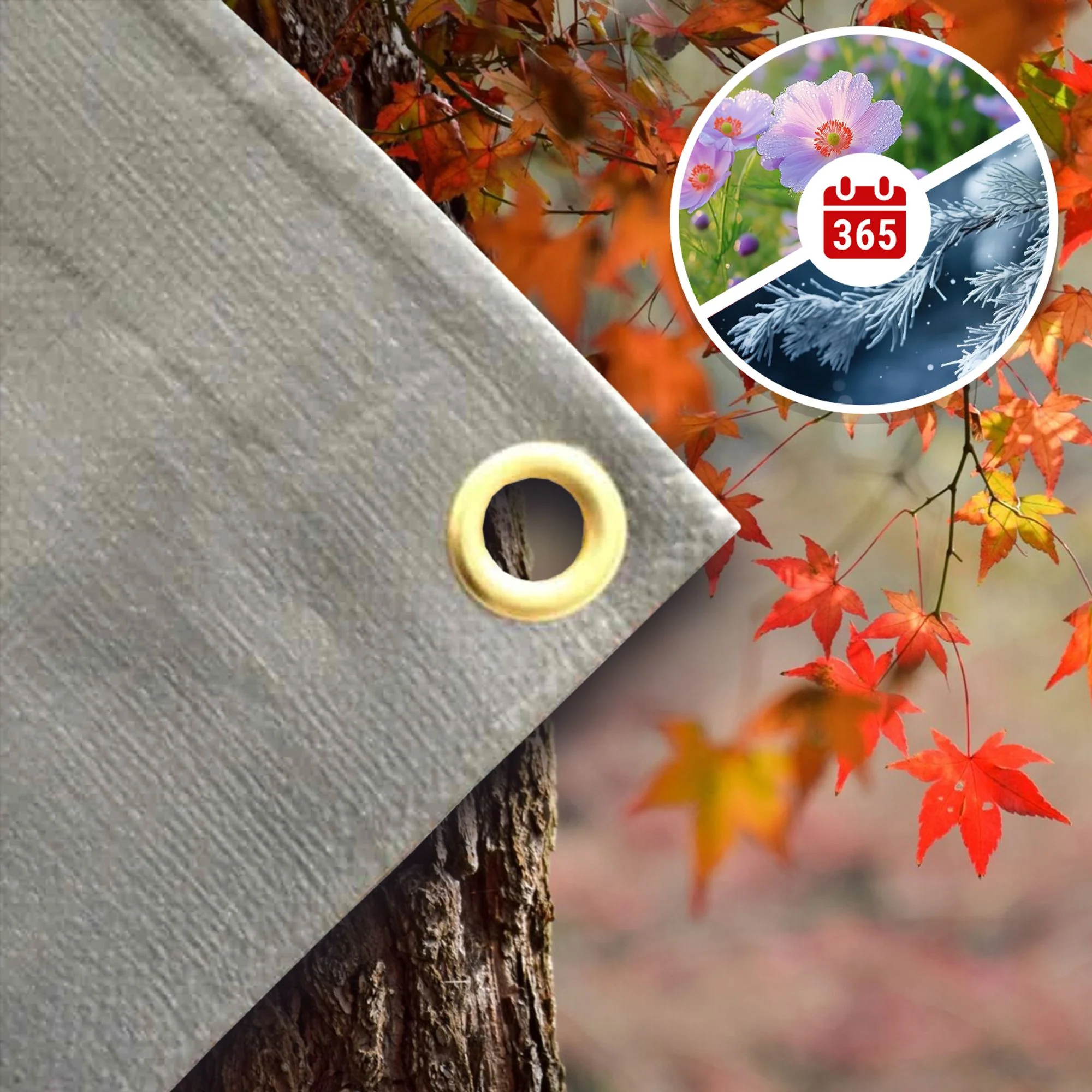 Lona Impermeable, 280g/m², 3x4 (12m²), Gris, Resistente, Lona Exterior Impermeable - Image 3