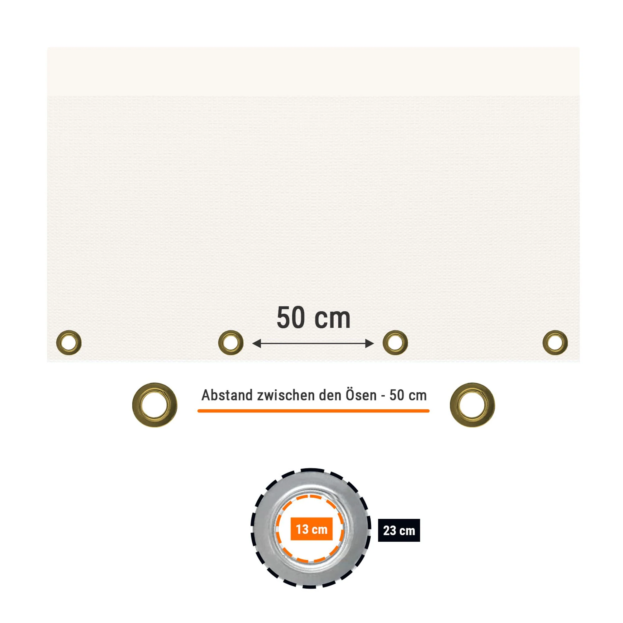 Lona Impermeable 4x8m, 32m², Blanca, 180 G/m², Anti Desgarro - Image 3