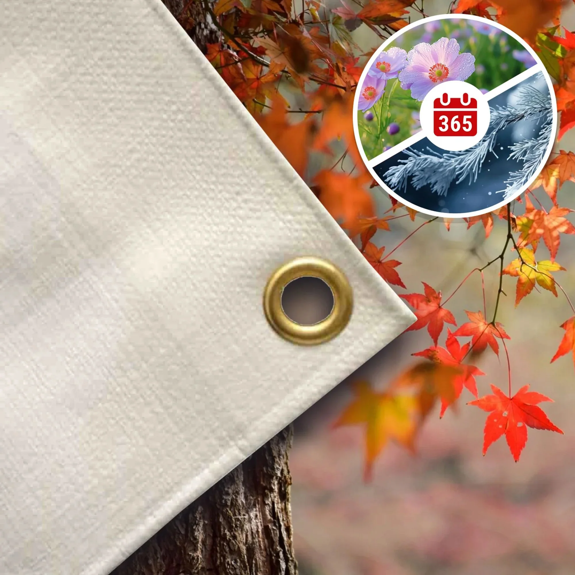 Lona Impermeable 6x8m, 280 G/m², Blanca Y Resistente (48m²) - Image 3
