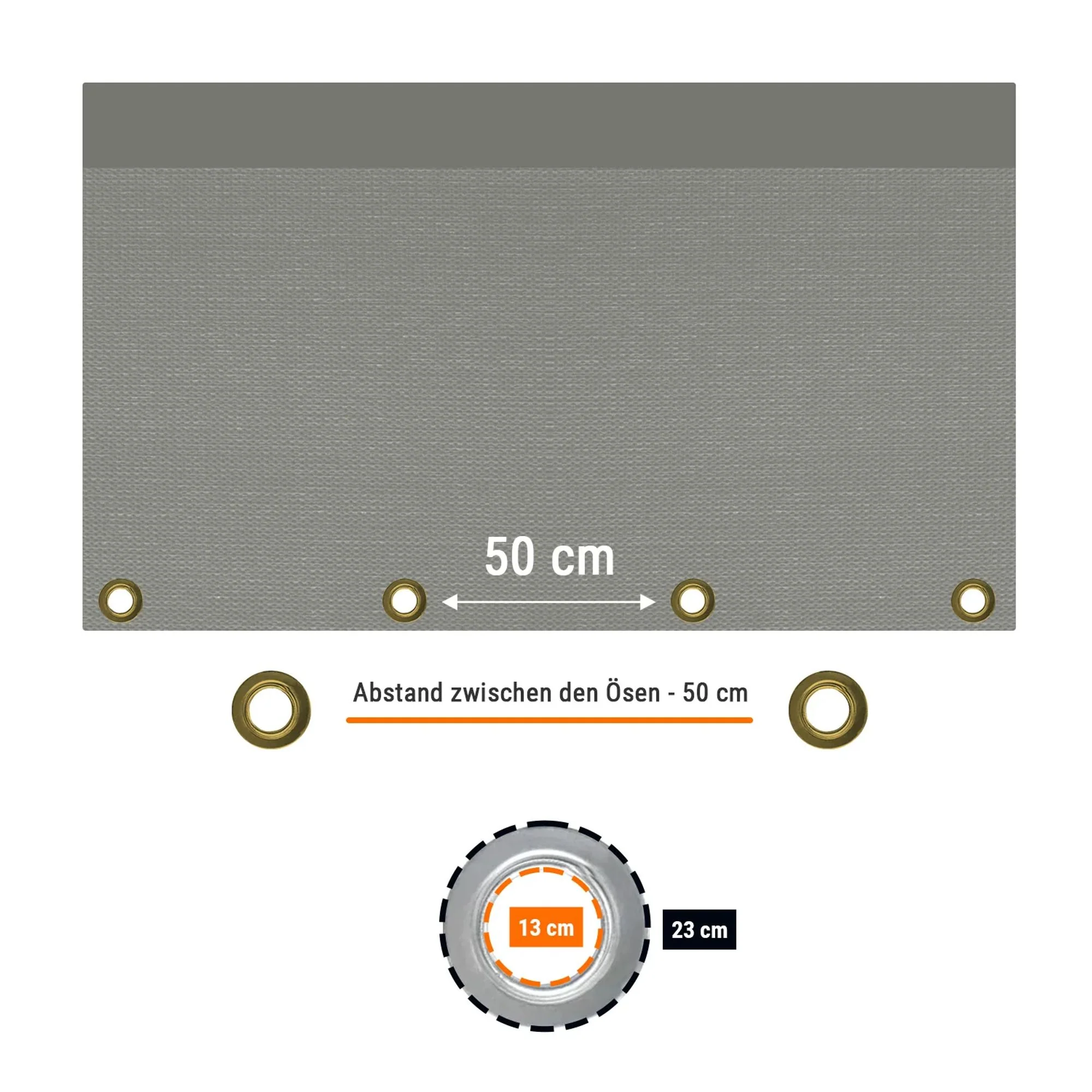 Lona Impermeable 8x12m, 280g/m², Gris, Reforzada Y Multiusos - Image 3