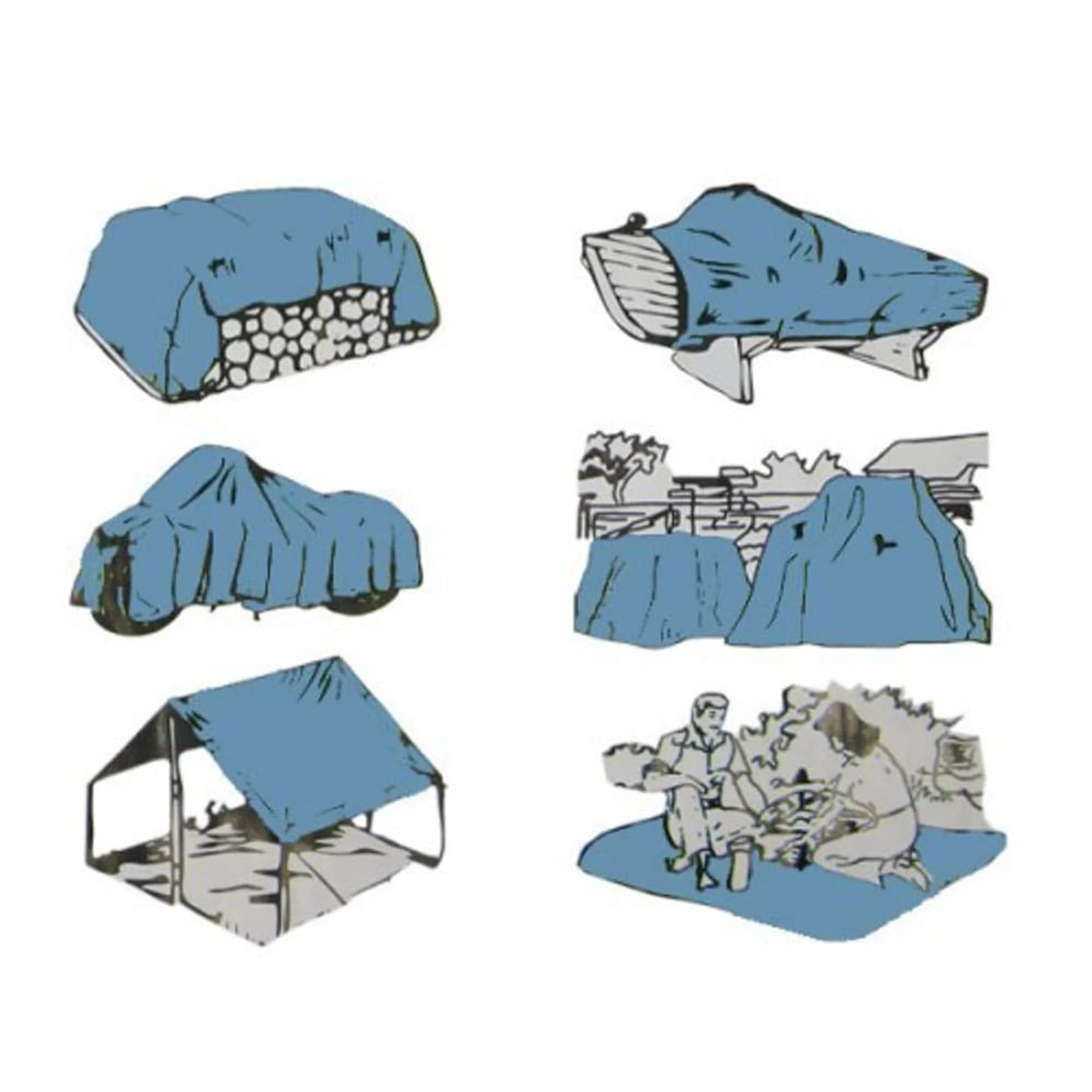Lona Impermeable, Lona Verde, Resistente, A Prueba De Agua Y Uv, 280g/m², 3 X 4m (12m²) - Image 2